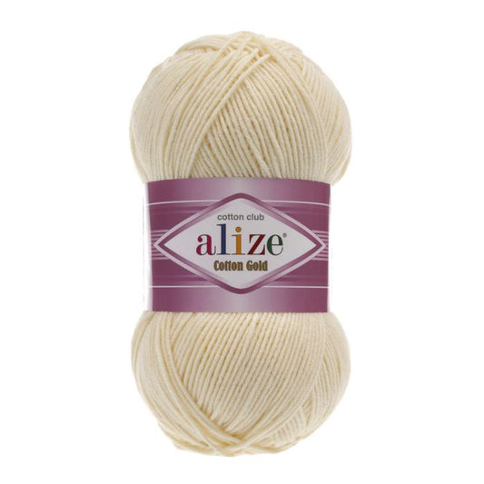 Alize Cotton Gold puuvillalanka 100g luonnonvalkoinen 01