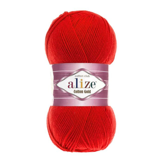 Alize Cotton Gold puuvillalanka 100g punainen 56