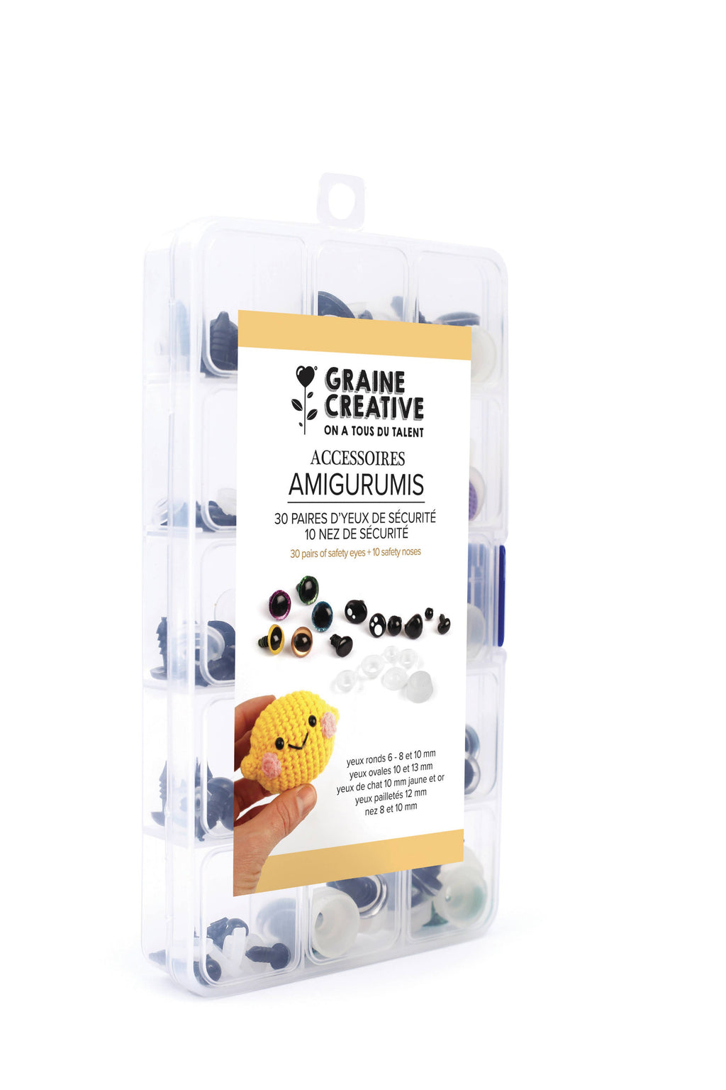 Amigurumi Turvasilmät ja Nenät - 40 kpl setti