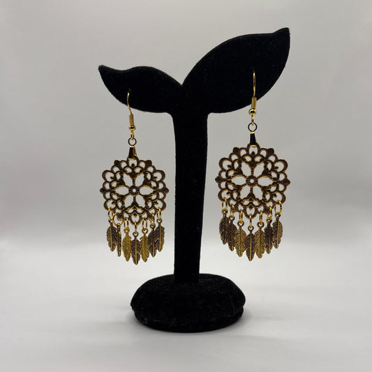 Kultaiset Sulkakorvakorut