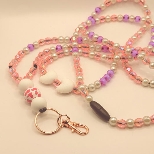 Avainnauha olan yli, vaaleapunainen 160 cm