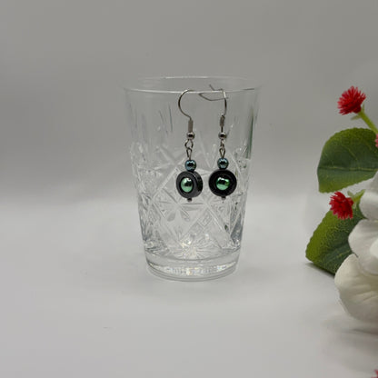 GREEN BALL Hematiitti Korvakorut - Maadoittava Voimakivi 4cm