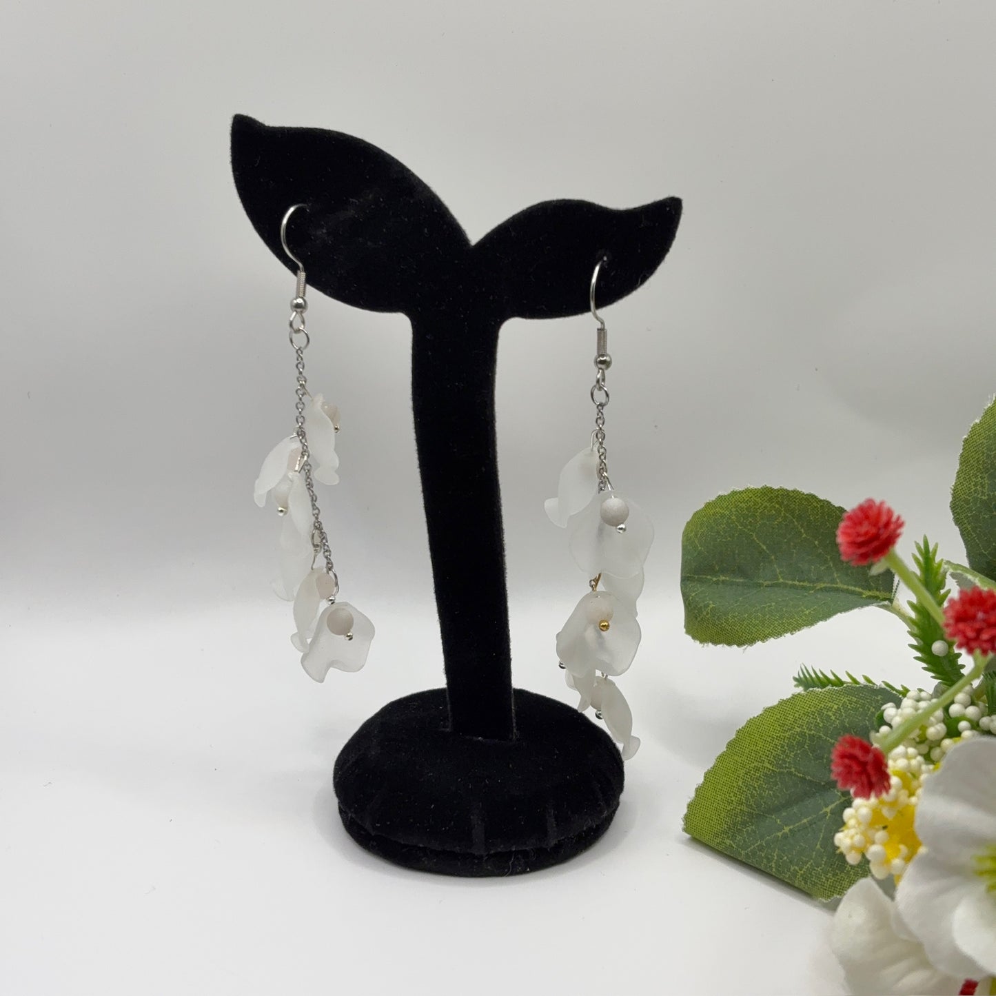 LUMME Earrings - Aventurine &amp; Acrylic 9cm