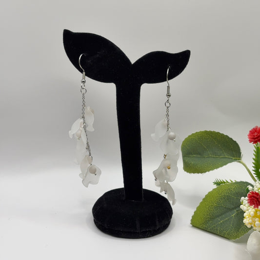LUMME Earrings - Aventurine &amp; Acrylic 9cm