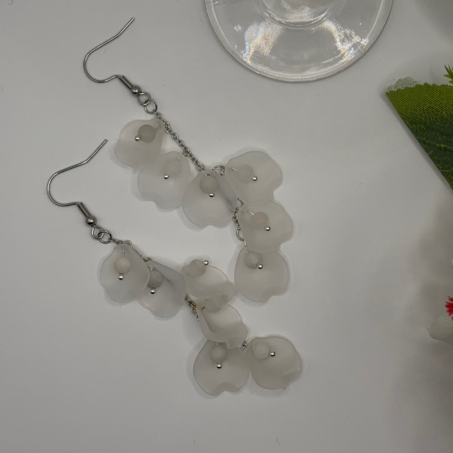 LUMME Earrings - Aventurine &amp; Acrylic 9cm