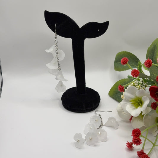 TRUMPETT Earrings - Acrylic &amp; Glass Beads 9cm