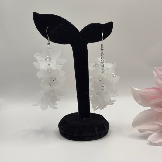 CLOCK FLOWER Earrings - Acrylic 7.5cm