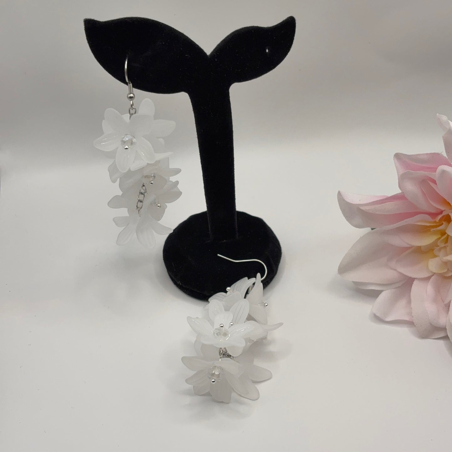 CLOCK FLOWER Earrings - Acrylic 7.5cm