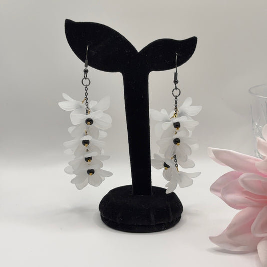 CLOCK FLOWER Earrings - Acrylic 9cm