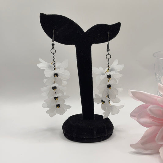 CLOCK FLOWER Earrings - Acrylic 9cm