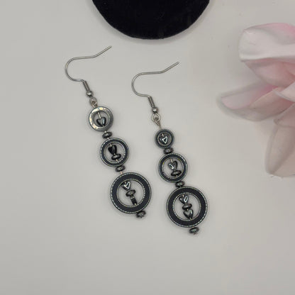 RINGS Korvakorut - Hematiitti 7cm