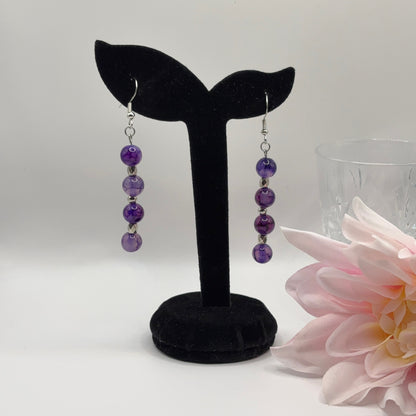 ACATE Earrings - Agate &amp; Acrylic 7cm