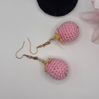 MARJA - Crochet Earrings Made of Cotton Yarn