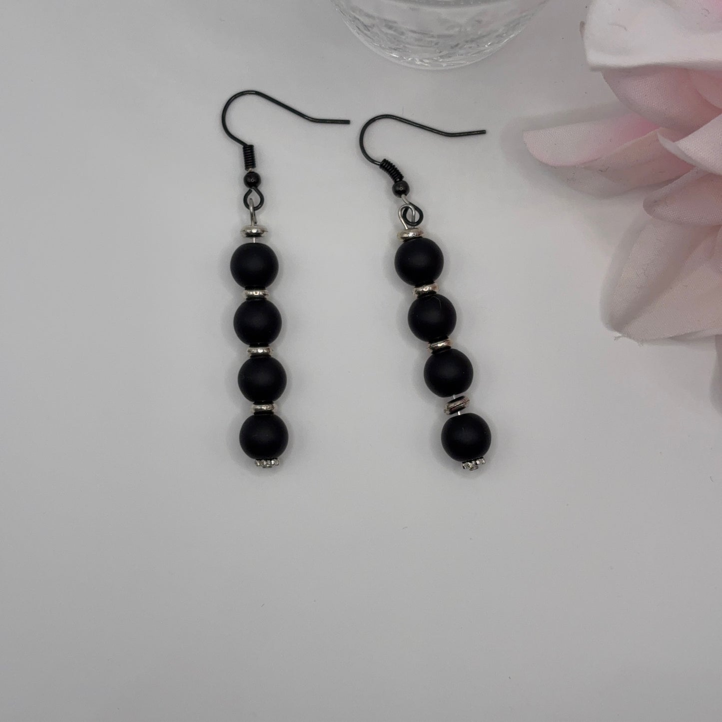 BLACK STONE Earrings - Black Stones