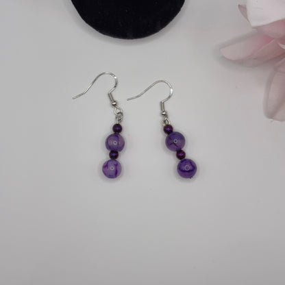 AGATE Earrings - Power Stone of Balance and Stability 25g