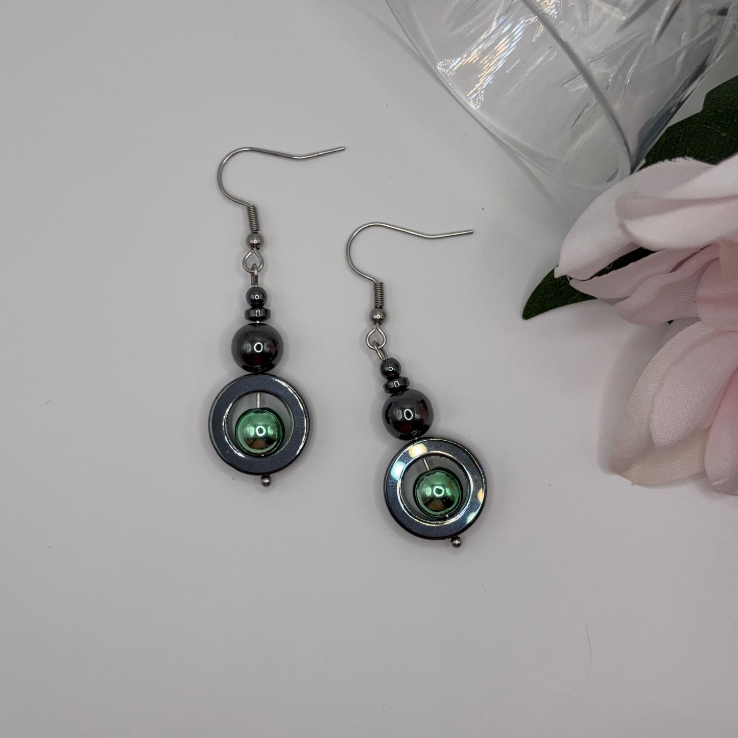 ONE Hematite Earrings - Grounding Power Stone 6cm