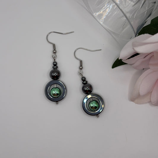 ONE Hematite Earrings - Grounding Power Stone 6cm