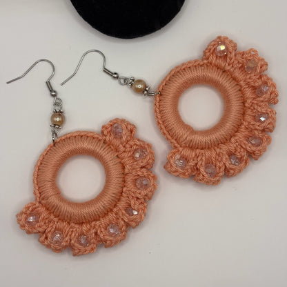 LUMOUS - Crochet Earrings Made of Cotton Yarn