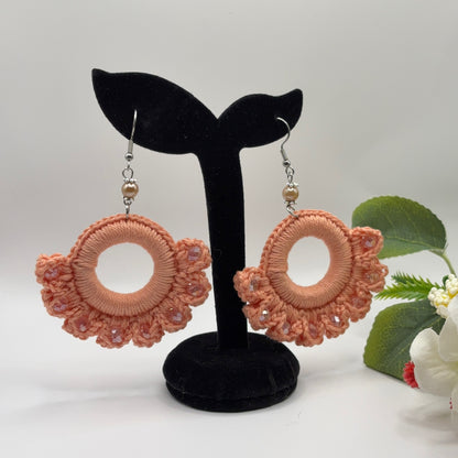 LUMOUS - Crochet Earrings Made of Cotton Yarn
