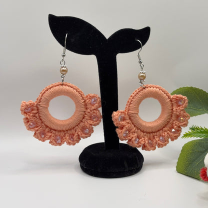 LUMOUS - Crochet Earrings Made of Cotton Yarn