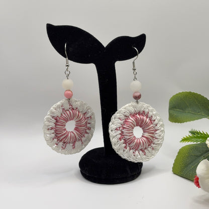HATTARA - Crochet Earrings Made of Cotton Yarn