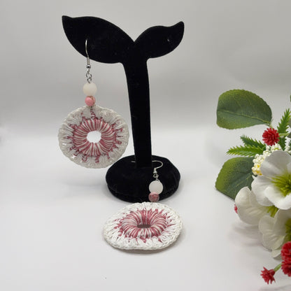 HATTARA - Crochet Earrings Made of Cotton Yarn