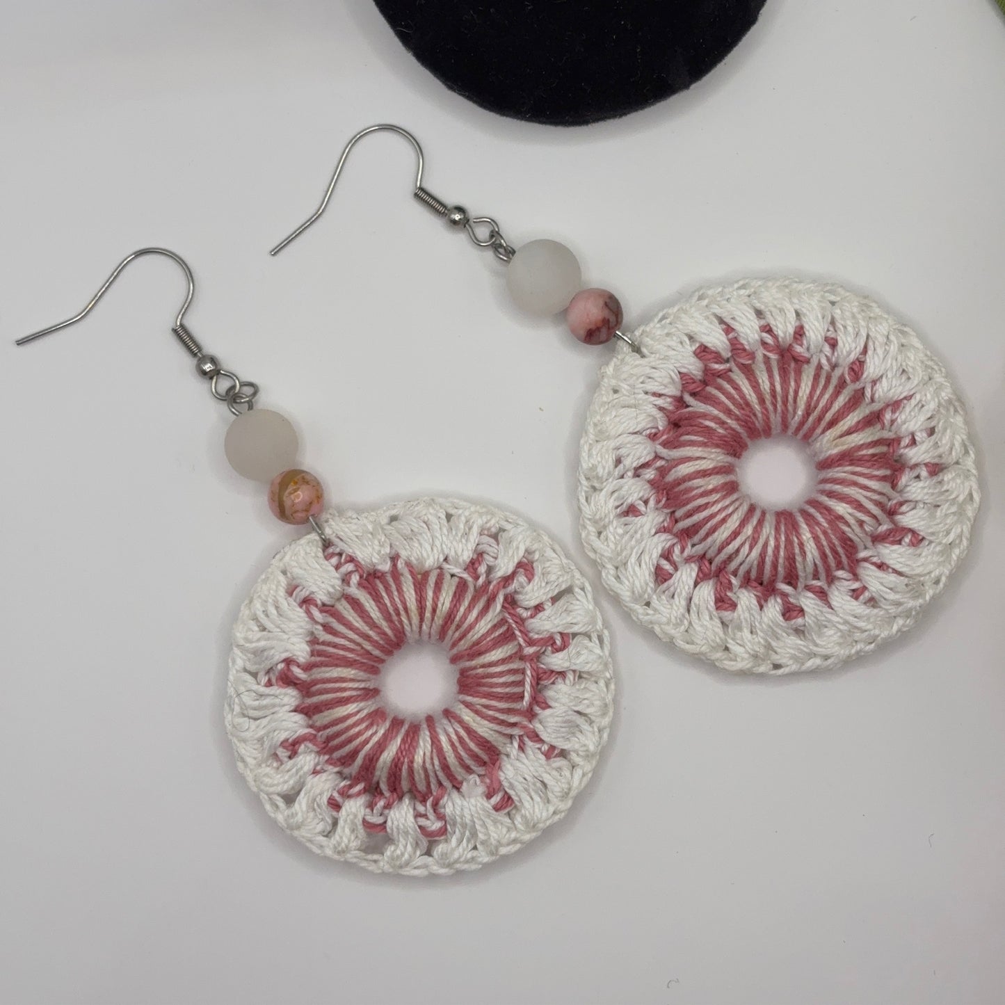 HATTARA - Crochet Earrings Made of Cotton Yarn