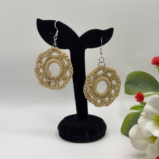 SAND - Crochet Earrings Made of Nylon Thread