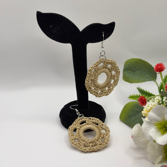 SAND - Crochet Earrings Made of Nylon Thread