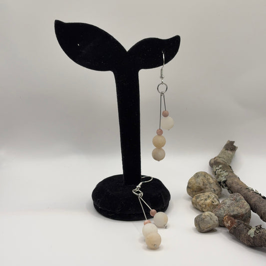 AVENTURINE &amp; PINK JASPER Earrings - Gentle Harmony