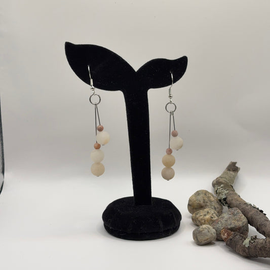 AVENTURINE &amp; PINK JASPER Earrings - Gentle Harmony