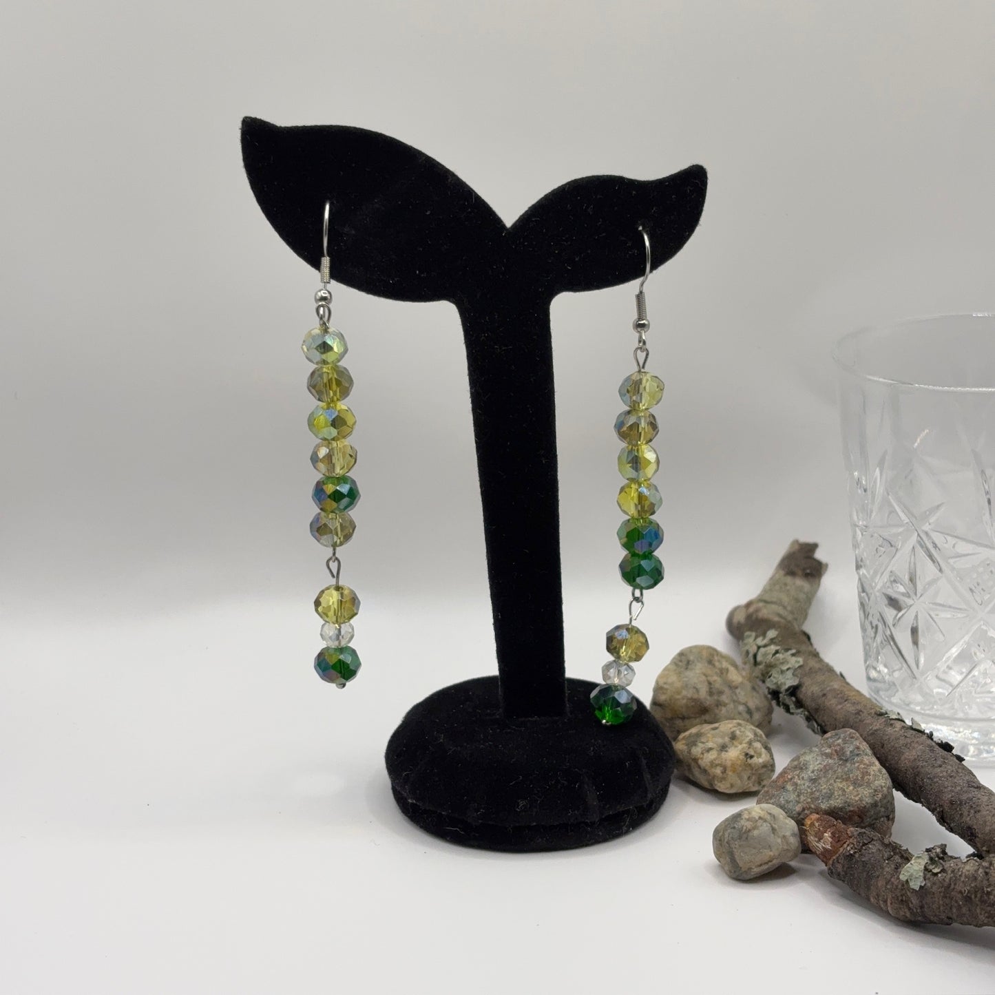 FASETTI Earrings - Faceted Glass 8.5cm