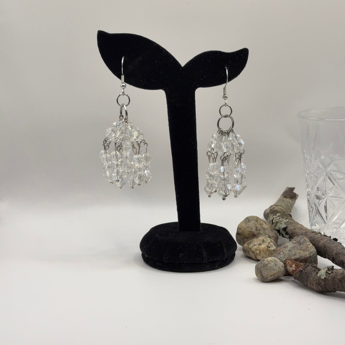 CROWN Earrings - Glass 6.5cm
