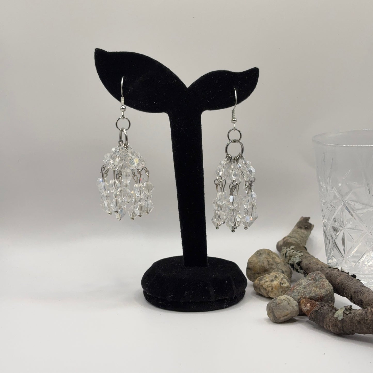 CROWN Earrings - Glass 6.5cm