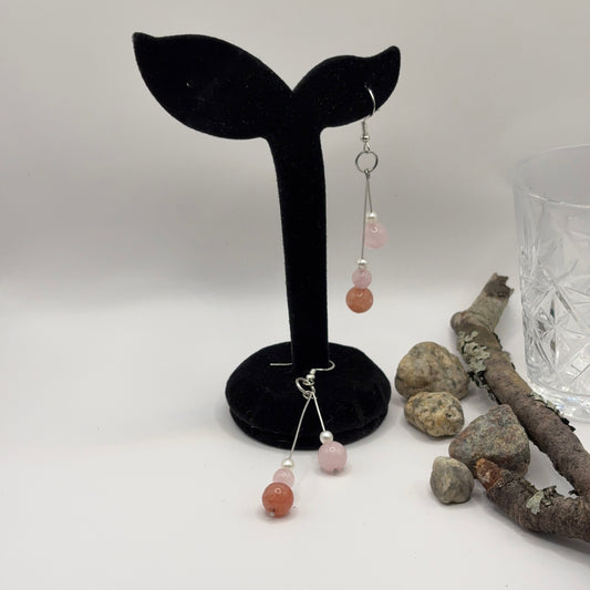 ROSE QUARTZ - earrings 