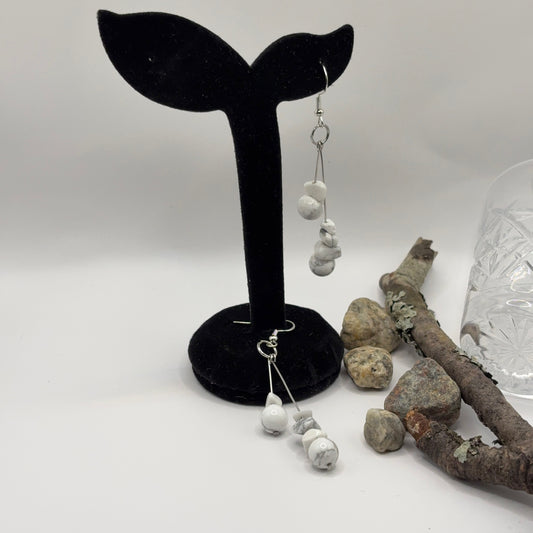 HOWLIIT Earrings - Calming Natural Stone 7cm