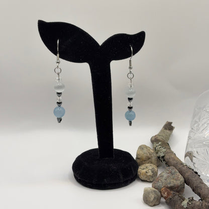 CAT EYES Korvakorut - Kissansilmä & Särökristalli 7cm