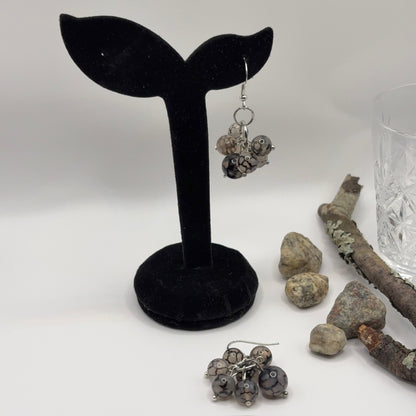 AGATE Earrings - Grounding Natural Stone 7cm