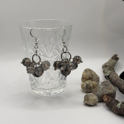 AGATE Earrings - Grounding Natural Stone 7cm