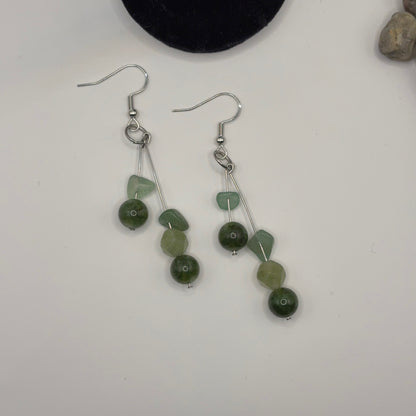 JASPIS - korvakorut Jaspiksesta ja Aventuriinista