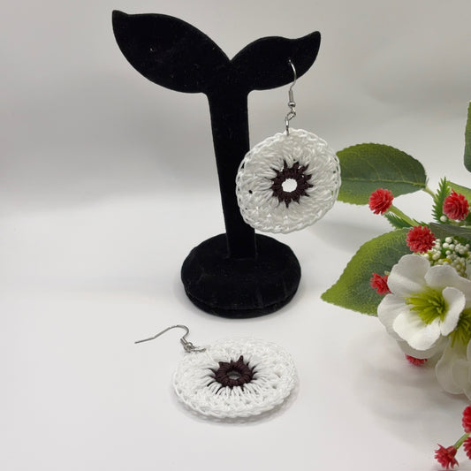 EYE - Crochet Earrings Made of Nylon Thread