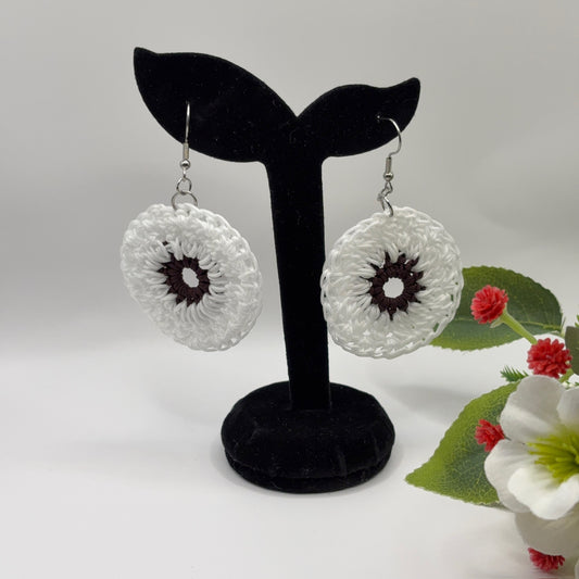 EYE - Crochet Earrings Made of Nylon Thread