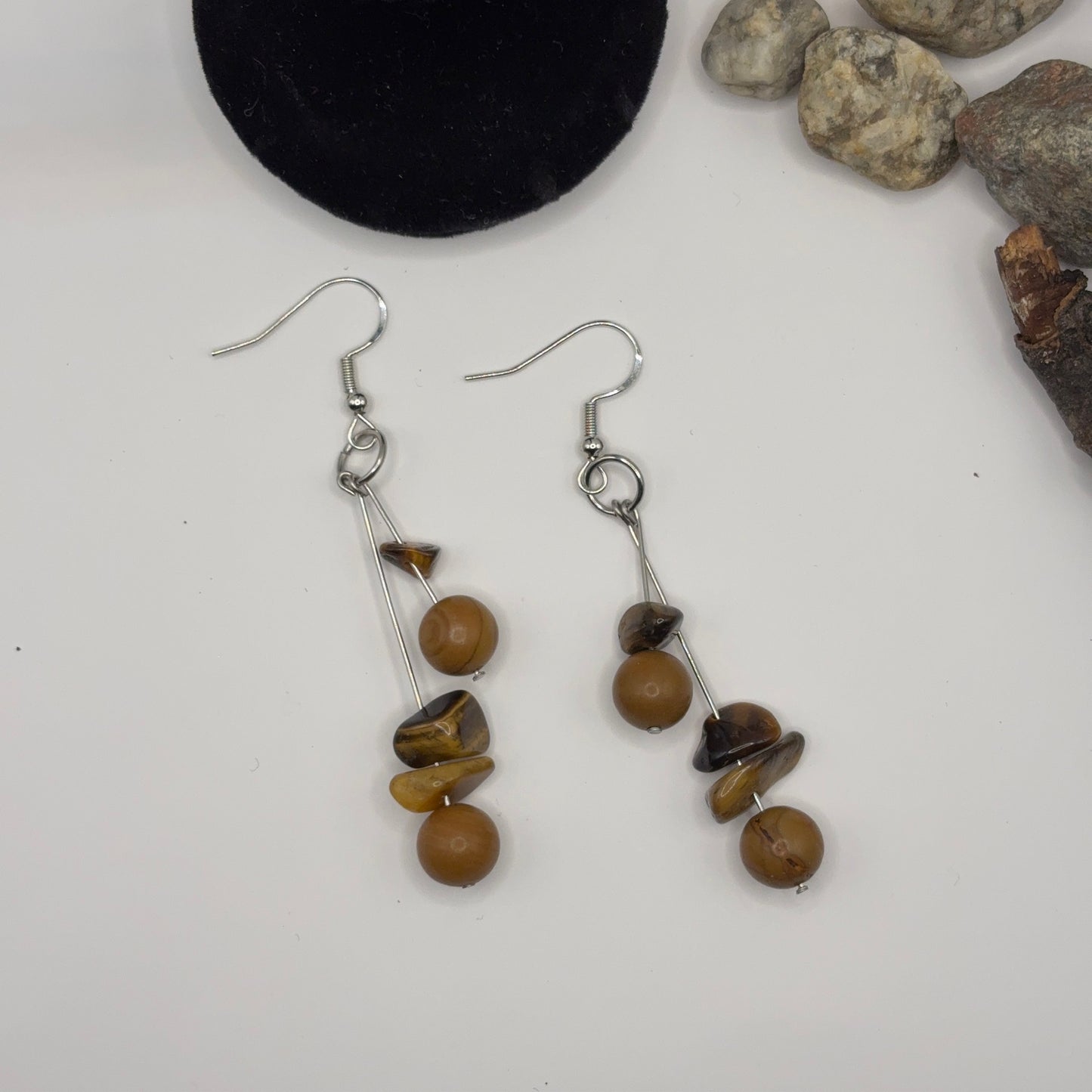 TIGER JASPER - earrings