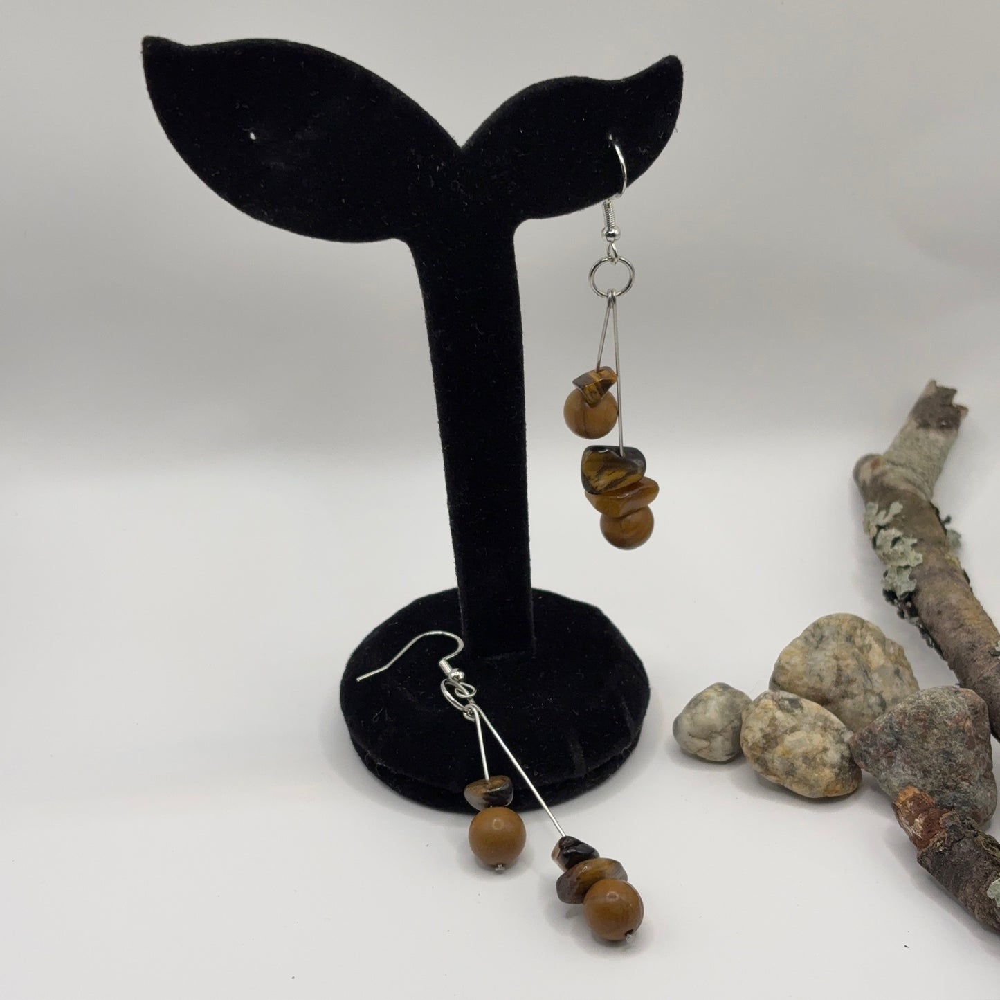 TIGER JASPER - earrings