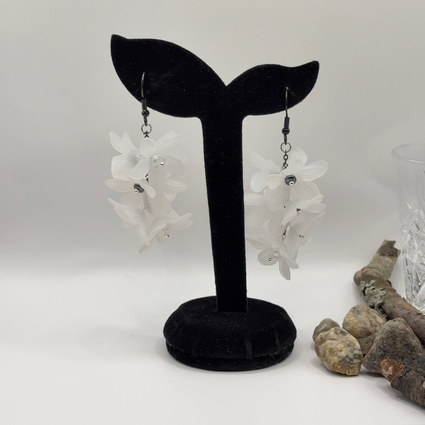 CLOCK FLOWER Earrings - Acrylic 6cm