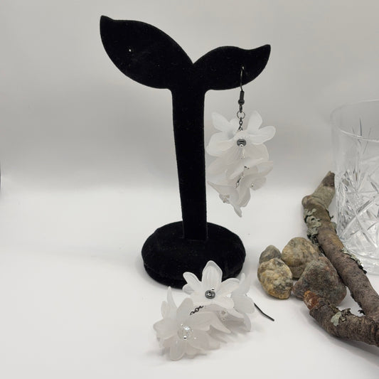 CLOCK FLOWER Earrings - Acrylic 6cm