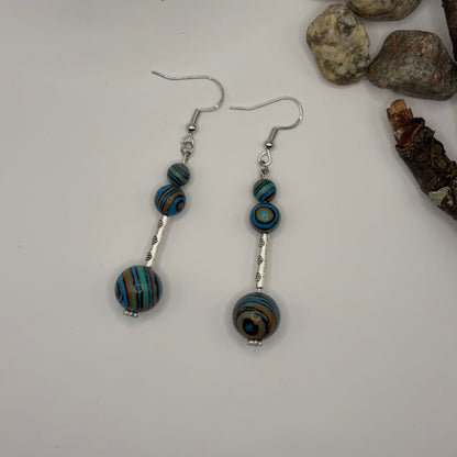 SYNTEETTINEN AKAATTI Korvakorut - Edullinen Voimakivi Tasapainoon