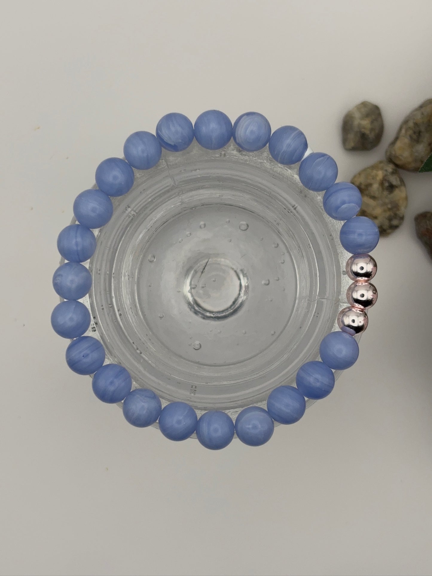 BLUE - bracelet made of Howlite stone