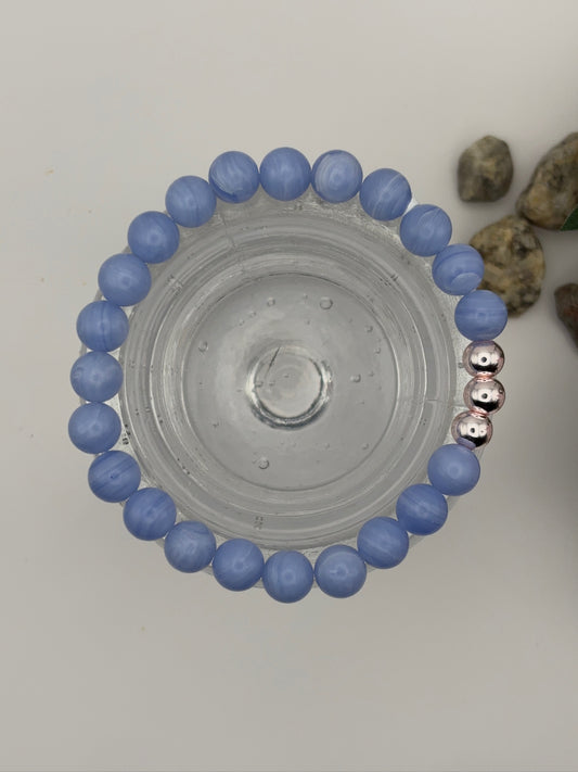 BLUE - bracelet made of Howlite stone