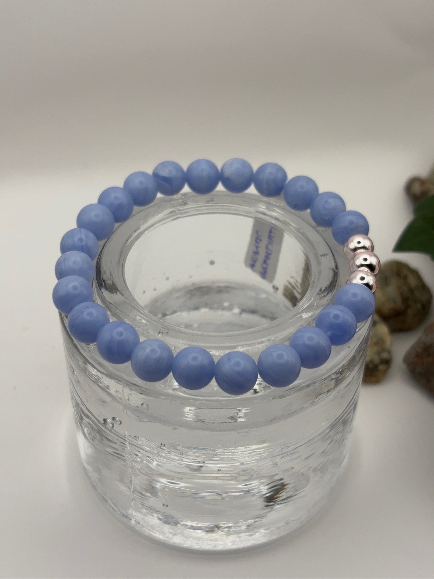 BLUE - bracelet made of Howlite stone